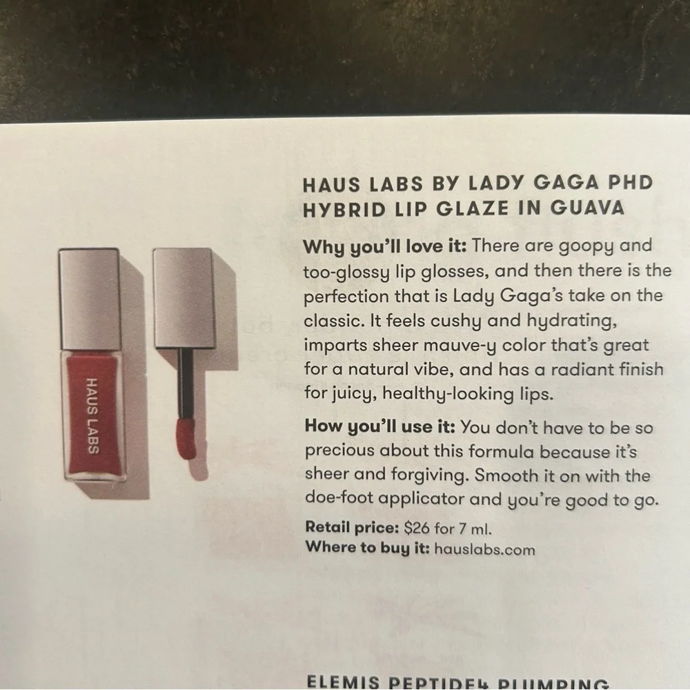 Haus Labs by Lady Gaga PHD Hybrid Lip Glaze in Guava 🆕